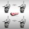 Service Caster 3 Inch SS Gray Polyurethane 3/8 Inch Threaded Stem Caster Set Total Lock Brake SCC-SSTSTTL20S314-PPUB-381615-4 - alternate 2